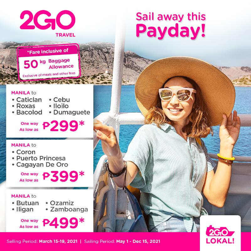 Celebrate Labor Day with 2GO Travel for only ₱299