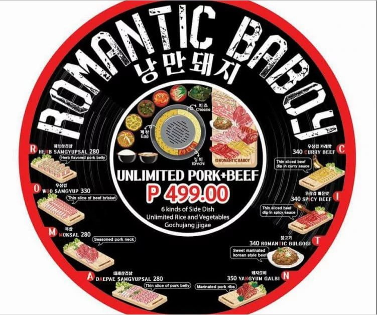 ROMANTIC BABOY: Unlimited Cheesy Samgyupsal and Korean BBQ for ₱499!