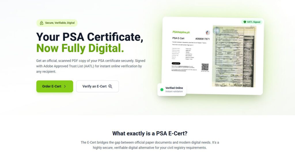 e certificate banner